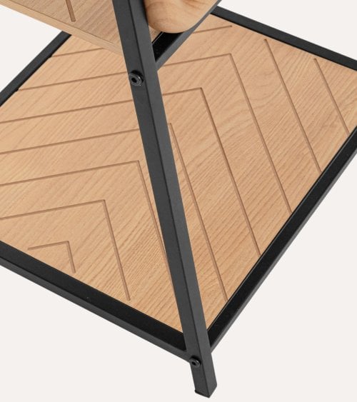 Espejo de Pie Haldor de Acero y Madera de Pino