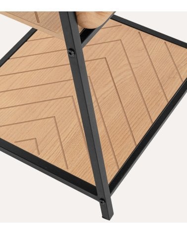 Espejo de Pie Haldor de Acero y Madera de Pino