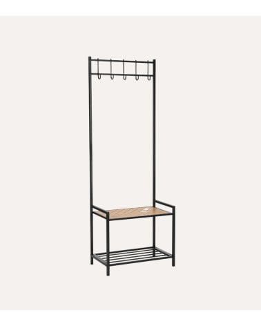 Perchero de Pie Haldor de Acero Epoxi y MDF