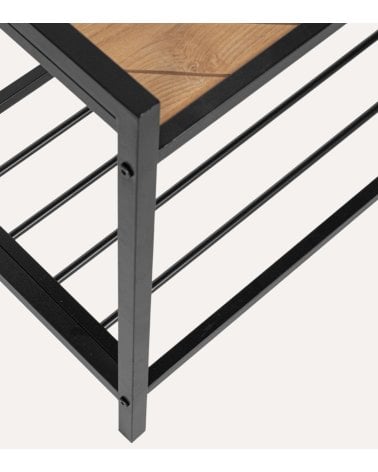 Perchero de Pie Haldor de Acero Epoxi y MDF