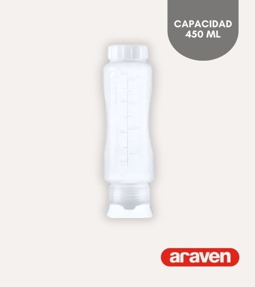 Botella Biberón de Salsas Fifo Fast Blanca de Araven