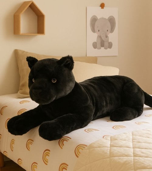 Pantera Negra de Peluche para Decoración Infantil