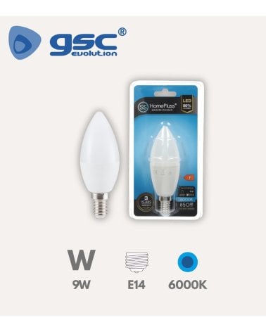 Bombilla LED Vela E14 9W