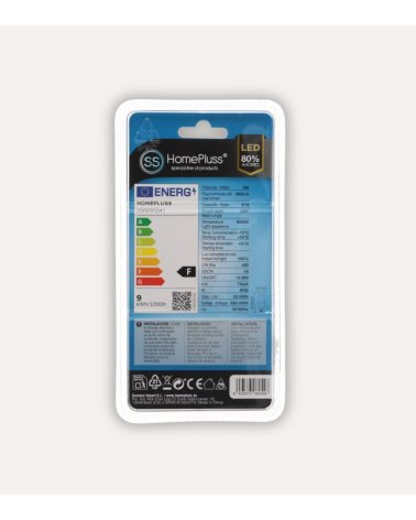 Bombilla LED Vela E14 9W