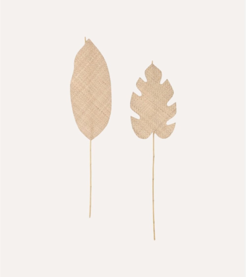 Hoja para Decoración de Pared de Fibra Natural