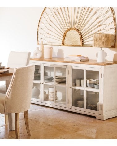 Aparador Oblia con 3 Puertas de Madera de Acacia y MDF