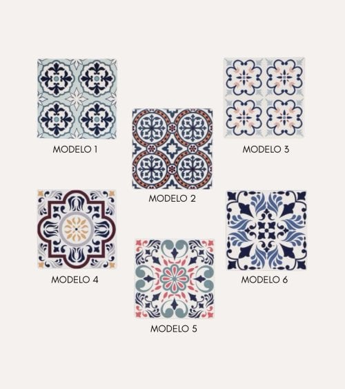 Posavasos Mediterráneo de Cerámica y Base de Corcho