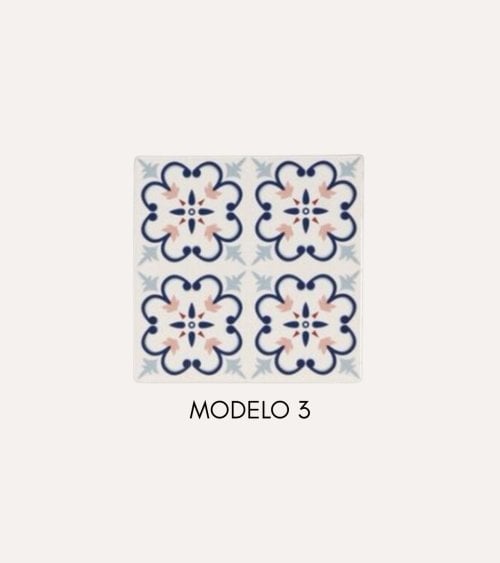 Posavasos Mediterráneo de Cerámica y Base de Corcho