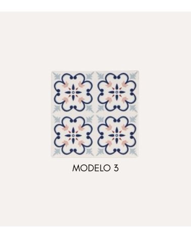Posavasos Mediterráneo de Cerámica y Base de Corcho