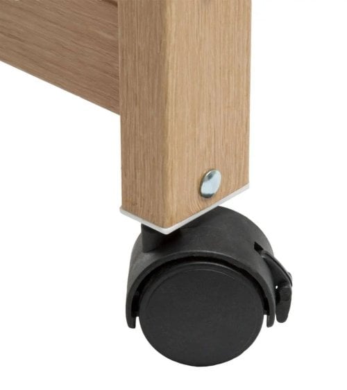 Tendedero Plegable con Ruedas de Madera y Metal -4