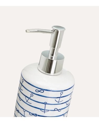 Set de Baño de 2 Piezas Rayas Marineras de Cerámica