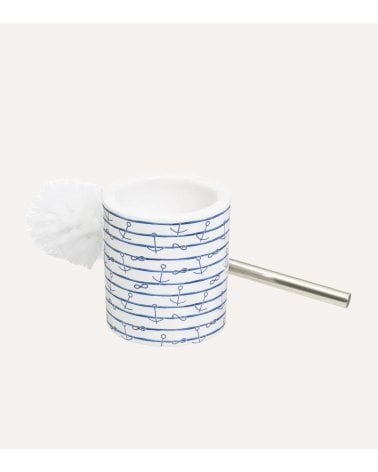 Escobilla de Baño Rayas Marineras de Cerámica