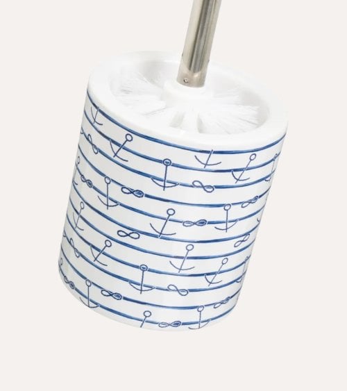 Escobilla de Baño Rayas Marineras de Cerámica