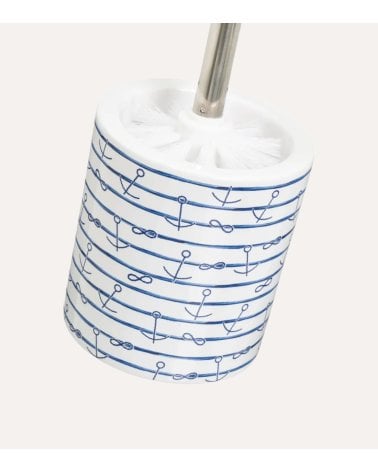 Escobilla de Baño Rayas Marineras de Cerámica