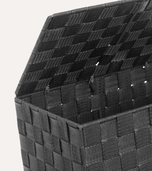 Cesta con Tapa de Tejido Grueso de PP