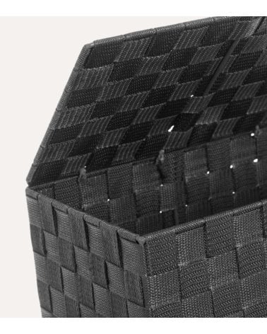 Cesta con Tapa de Tejido Grueso de PP