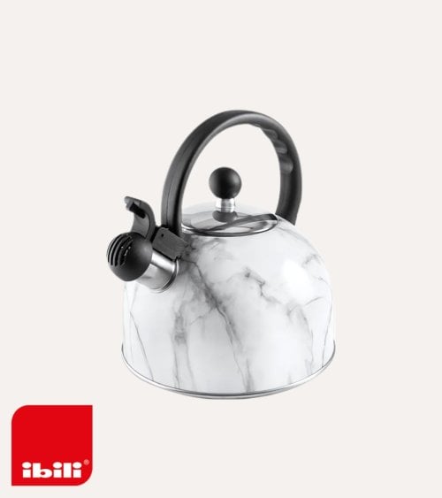 Cafetera Silbante Mármol de Acero Inoxidable