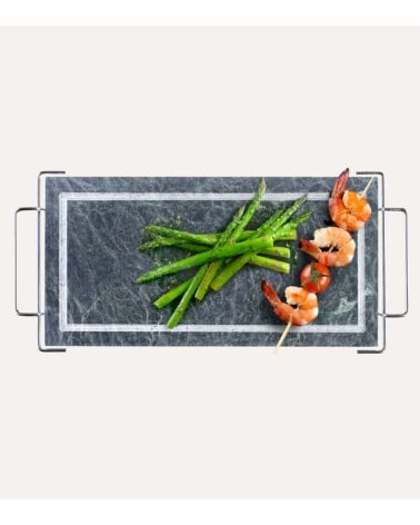 Plancha Grill de Piedra y Acero Inoxidable