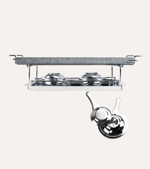 Plancha Grill de Piedra y Acero Inoxidable