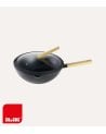 Sartén Wok Luxe con Tapa de Cristal Templado