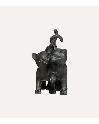 Figura de Gatitos Enamorados de Resina