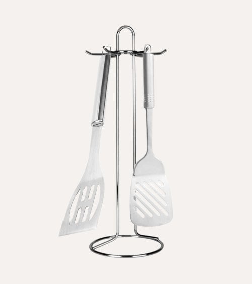 Soporte para Utensilios de Cocina de Acero Inoxidable