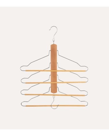 Percha con 4 Niveles para Pantalones de Madera