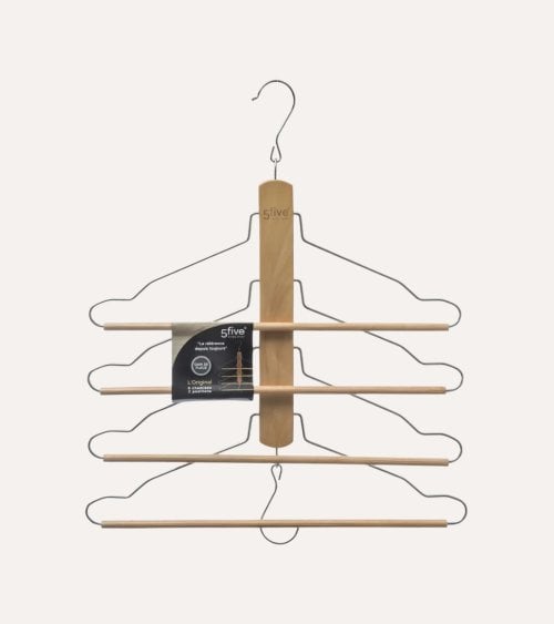 Percha con 4 Niveles para Pantalones de Madera