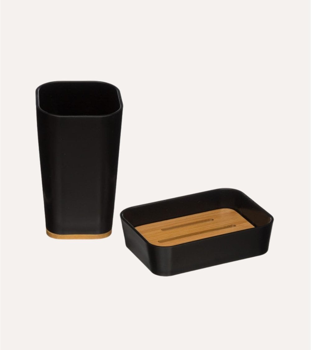 Set de Baño de 2 Piezas Natureo de Vaso y Jabonera