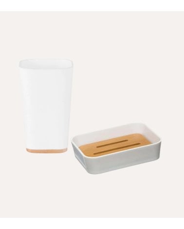 Set de Baño de 2 Piezas Natureo de Vaso y Jabonera