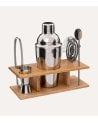 Set de Cócteles con 5 Piezas con Base de Acero Inoxidable y Madera