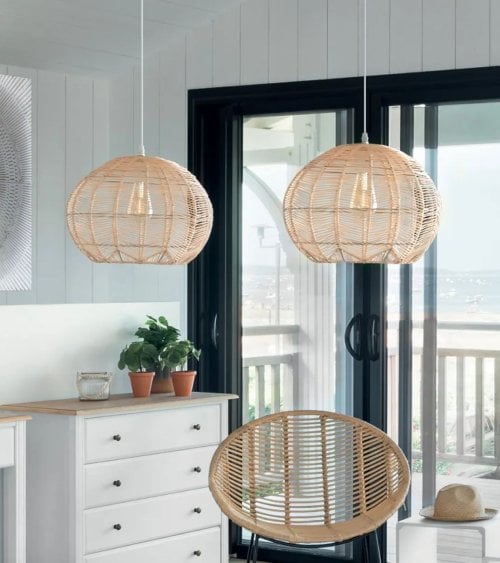 Lámpara Colgante Kita de Ratán