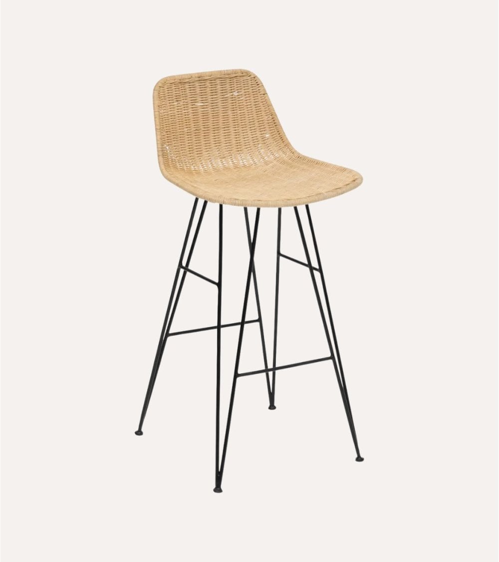 Silla de Bar Alta May de Ratán