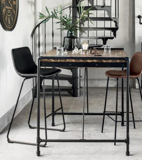 Silla de Bar Alta Lois de Metal