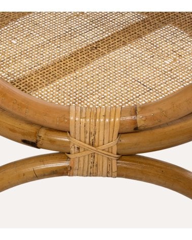 Mesa de Centro Farah de Ratán y Vidrio