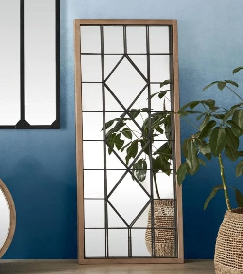 Espejo de Pared Enzo de Madera y Metal