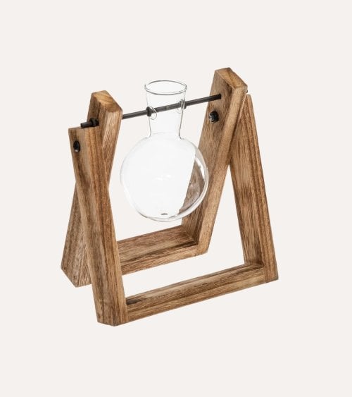 Maceta Soliflor para Planta Acuáticas de Madera y Metal