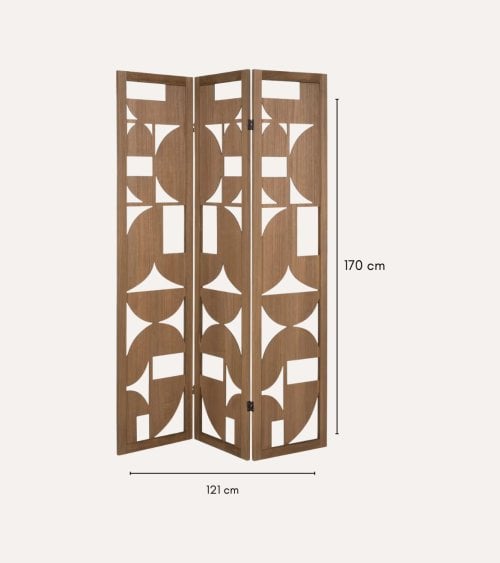 Biombo Plegable Hernan de Madera de Paulownia