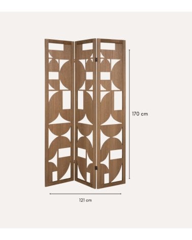 Biombo Plegable Hernan de Madera de Paulownia