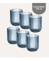 Set de 6 Vasos Agata de Cristal Tallado