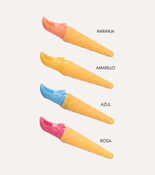 Cuchara Cono de Helado de Plástico