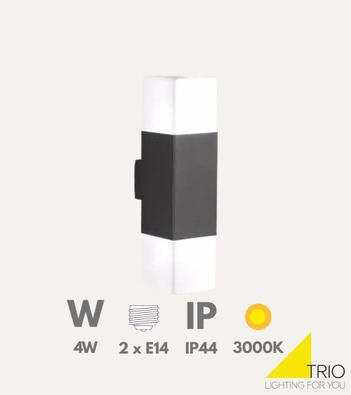 Lámpara de Pared Hudson 2xE14 4 W para Exteriores