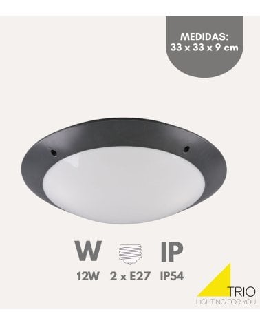 Plafón Camaro E27 12 W para Exteriores