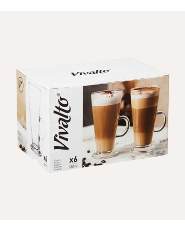 Set de 6 Copa para Café Latte de Vidrio