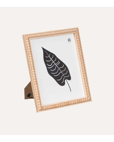 Marco de Fotos Estilo Madera con Bolas de Plástico