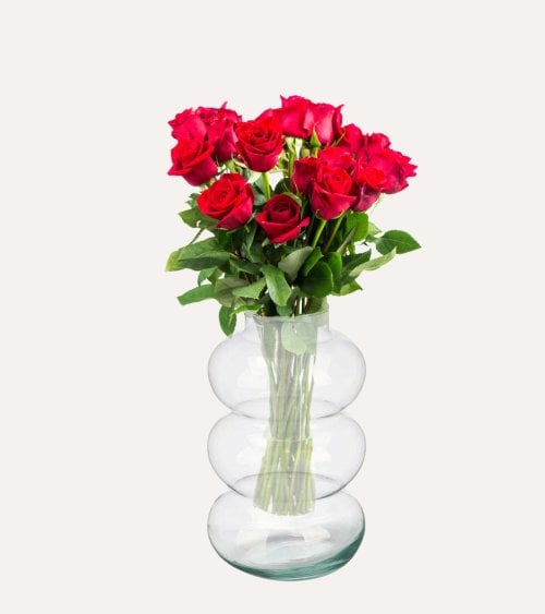 Jarrón Burbuja de Cristal