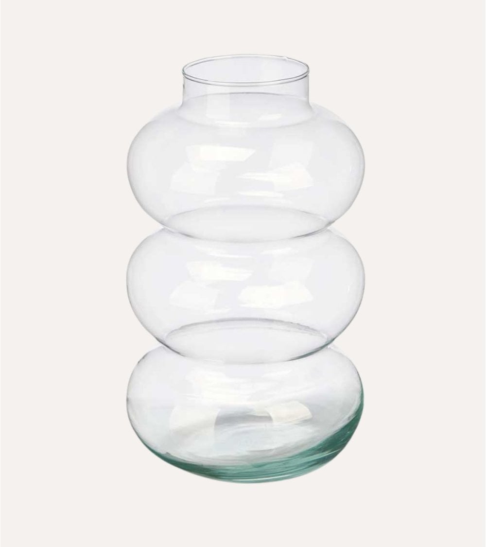 Jarrón Burbuja de Cristal