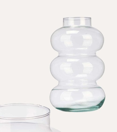 Jarrón Burbuja de Cristal