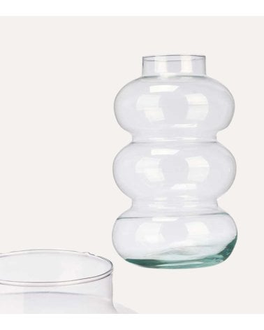Jarrón Burbuja de Cristal