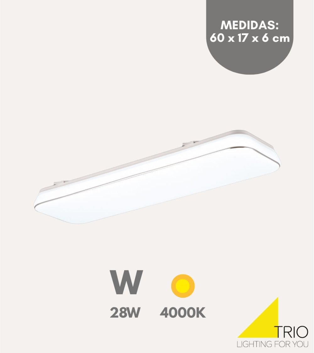 Plafón LED Blanca Rectángular 28 W Plafón LED Blanca Rectángular 28 W